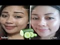 Skin whitening with cucumber! Get glowing and youthful skin like you are in your twenties.