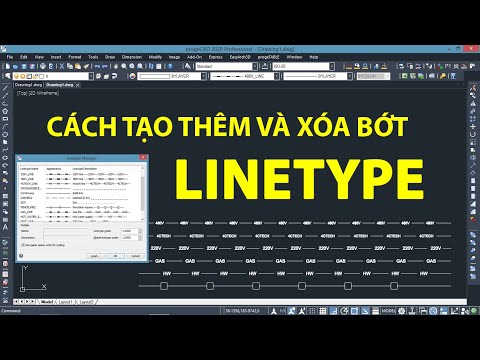 Cách tạo thêm, xóa bớt đường LineType trên progeCAD | Create Line Type on progeCAD
