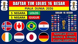 5 COUNTRIES QUALIFIED - LIST OF TEAMS QUALIFIED FOR THE 2026 WORLD CUP ROUND OF 16 - HAALAND LEAD...