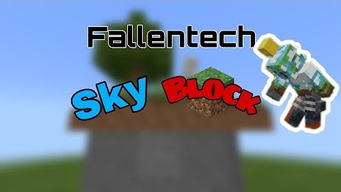 Skyblock on the Fallentech server (mcpe)