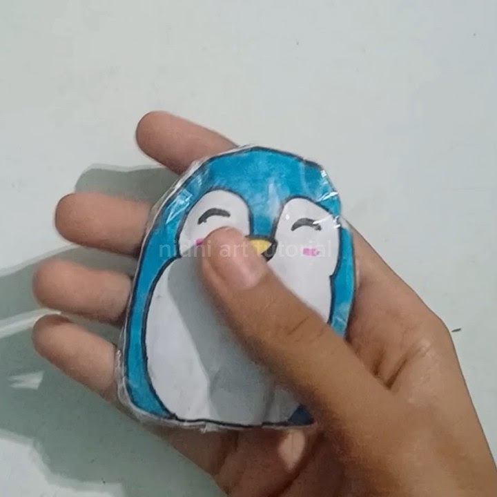 make your own paper squishy at home | paper squishy tutorial #kawaii #penguin