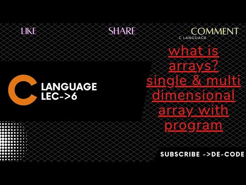 what is array?|single & multi dimensional array! - YouTube