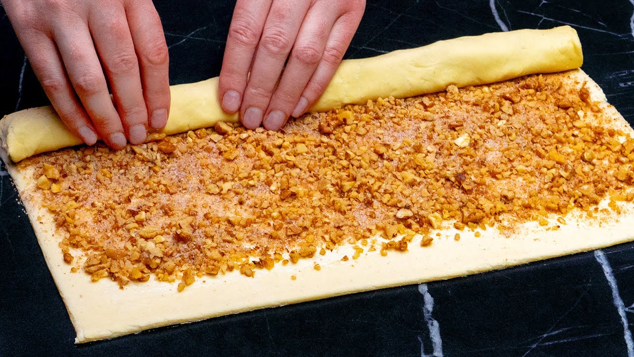 Любимый рецепт семьи! Десерт из слоёного теста, всего за 10 минут