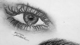 أسهل طريقة لرسم عين واقعية|eye drawing #eyes #short #raneemdaher_art #art