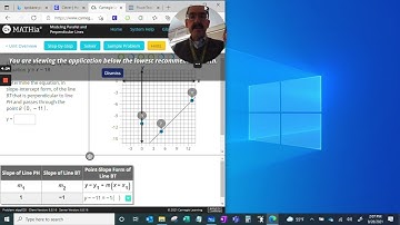 Mathia M1 Unit2 part 4 slopes model parallel an perpendicular lines