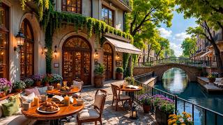 Peaceful Canal View Jazz ☕ Soft Outdoor Coffee Music for Focus & Calm Mind screenshot 2