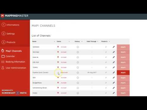 How to Map inside Mappingmaster - Channel Manager