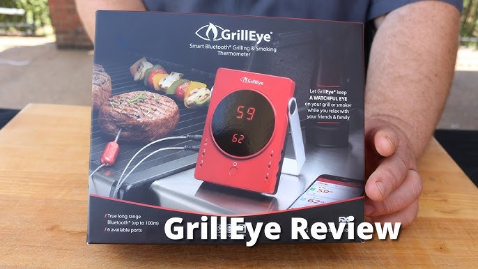 GrillEye Round Bluetooth Compatibility Grill Thermometer in the