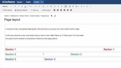 Page layout - delete a section - Learn Atlassian Confluence #98