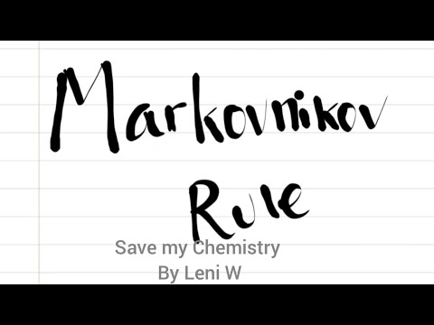 วีดีโอ: กฎของ Markovnikov เป็นตัวอย่างอะไร