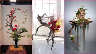 Beautiful Japanese flower arrangement and Chinese flower arrangement