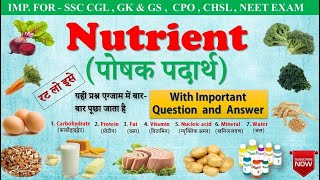 MCQ based on Nutrition ||SSC CGL|| CPO|| NEET Exam|| GK & GS|| #VedasAcademy #ByJKMahto