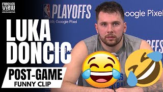 Luka Doncic Press Conference Interrupted By Strange Noises: &quot;I Hope That&#39;s Not Live&quot; 🤣 😂 😂 😂