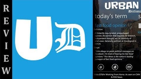 WP7 App Review: Urban Dictionary 7 (WMPowerUser.com)