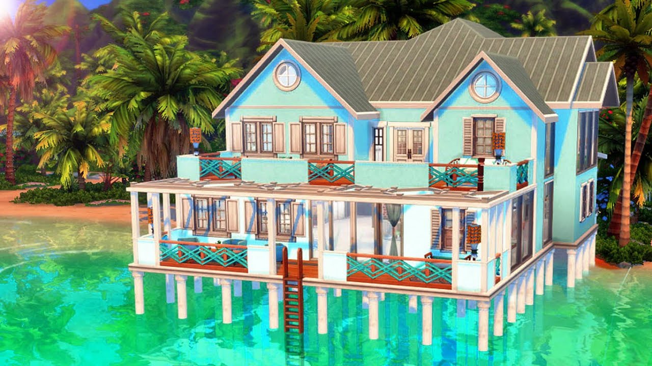 Large Family Beach House The Sims 4 Island Living Speed 