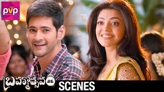 Mahesh Babu Falls for Kajal Aggarwal | Brahmotsavam Telugu Movie Scenes | Samantha | Pranitha