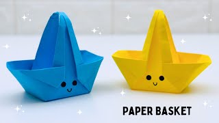 DIY MINI PAPER BASKET / Origami Basket DIY / Paper Craft / Easy craft ideas / Paper Craft New