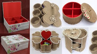 10 Storage Organizer Box Ideas from Waste Material | Jute Craft Ideas