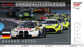 LIVE | Vorqualifizierung | Brands Hatch | Fanatec GT Europe 2024 (Deutsche)