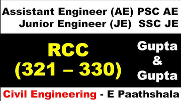 RCC | Reinforced Cement Concrete (321–330) – Gupta and Gupta | Maharashtra MPSC AE Civil Engg |