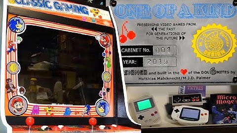 Donkey Kong inspired DIY retro arcade cabinet with NES mini SONIC  and Mario
