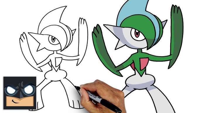 drawing strong and healthy MINMO! — gallade! (with shiny gardevoir's  color