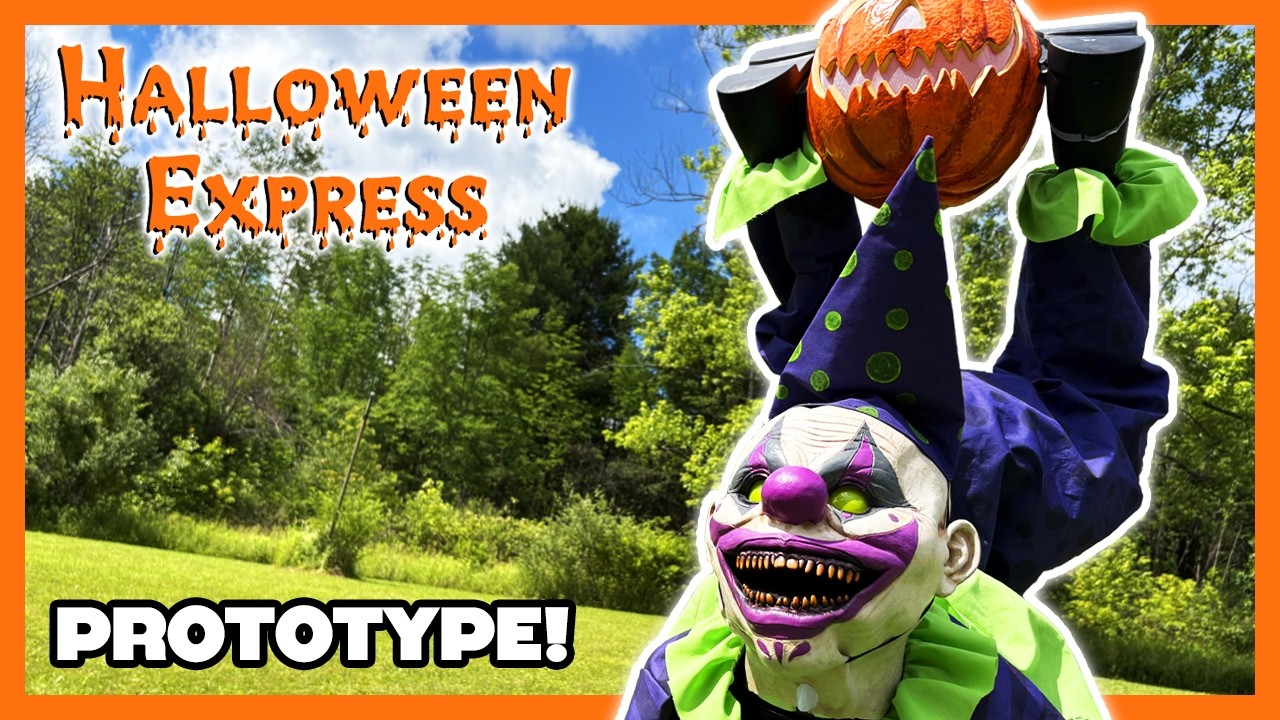 Halloween Express 2026 PROTOTYPE UPSIDE DOWN CLOWN Animatronic UNBOXING/SETUP/REVIEW!