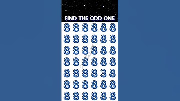 Can you find the odd number in 5 seconds?