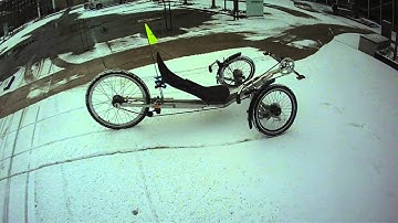 DYI recumbent trike winter walk around