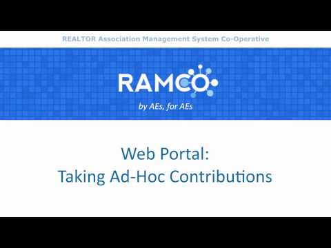 Web Portal - Taking Ad Hoc Contributions