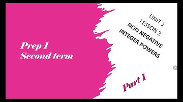 Non negative integer powers part 1 Prep 1 lesson 2