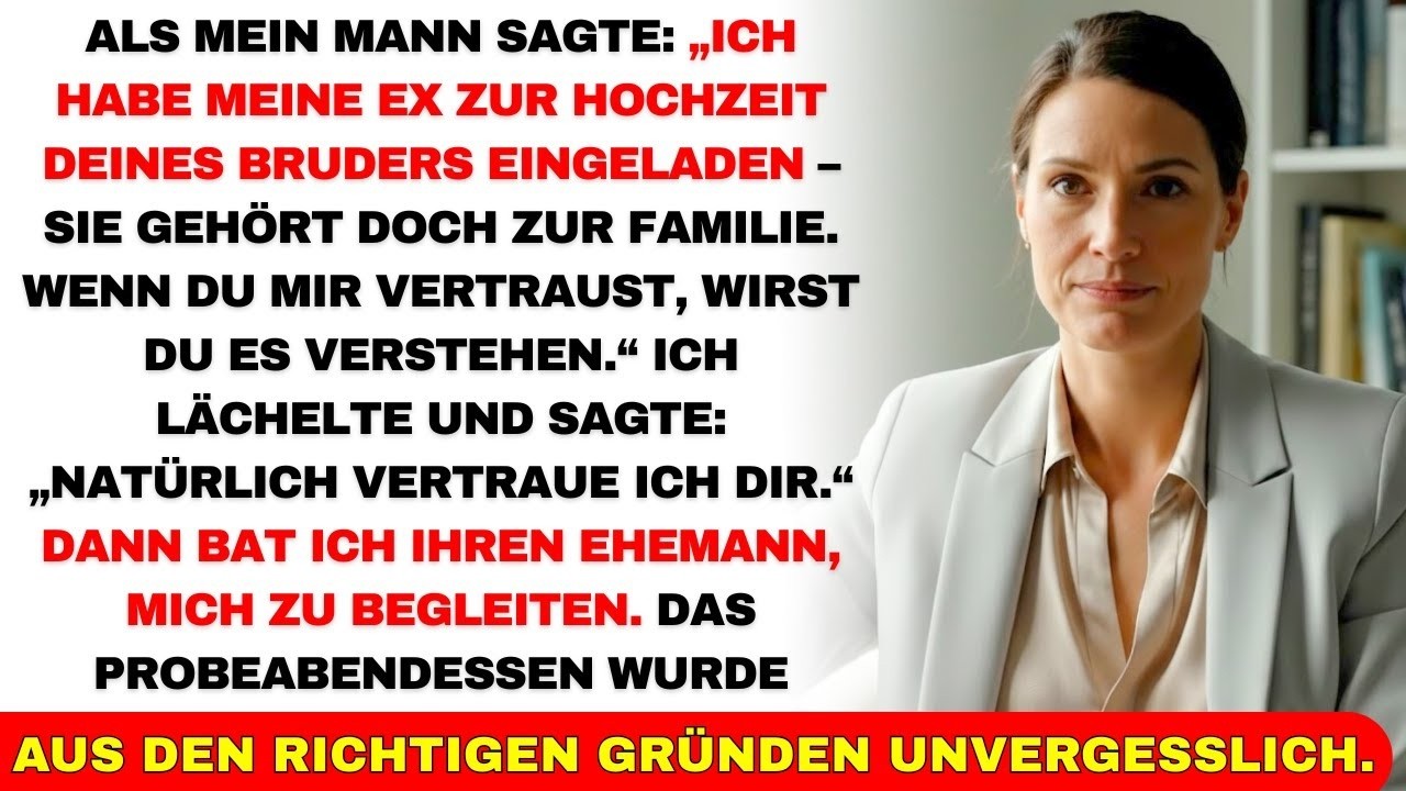Mein Mann lud seine Ex zur Hochzeit meines Bruders ein – ich gab ihm eine unbezahlbare Lektion.