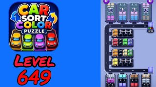 Car Sort Color Puzzle Level 649 Walkthrough Update