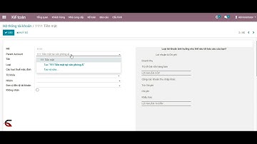 Hướng dẫn module kế toán - Hệ thống tài khoản - Phần mềm ERP odoo