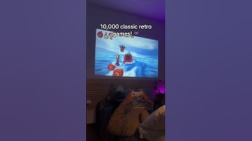 It has all the classics from your childhood 🥹👾 #retrogaming #retroconsole #retrogames #projector