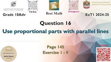 Proportional parts with parallel lines | Q16 P2 | 10A | EoT1 |