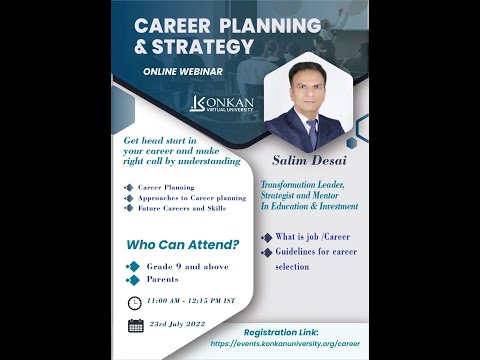 Career Planning & Strategy Guidance by Salim Desai Hosted by Konkan Virtual University