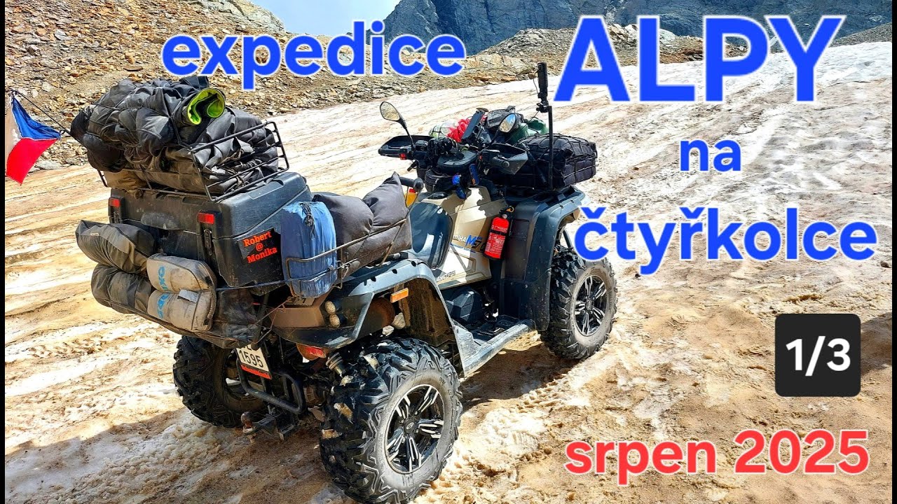 expedice Alpy na čtyřkolkách staré vojenské cesty, ledovec Sommeiller, monte Jafferau