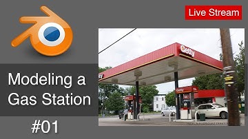 Modeling a Gas Station with Blender #01