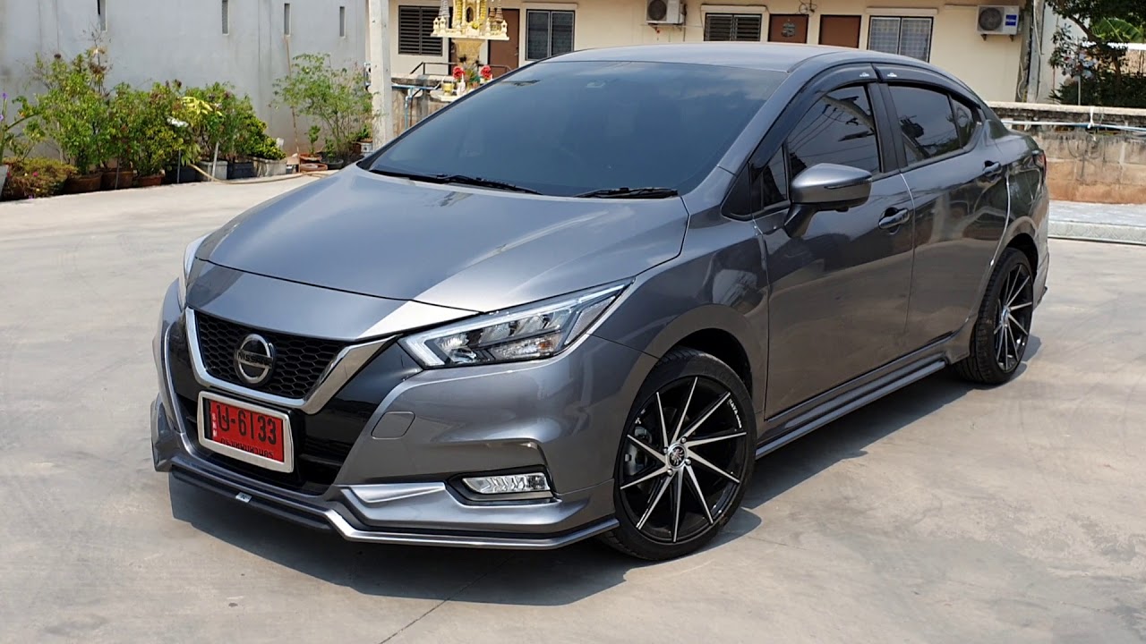 ฮิตที่สุด! ชุดแต่งสเกิร์ต Nissan Almera2020 ทรง XT สีเทาอีกคันจากเขตบางนา