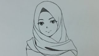 Cara Menggambar Anime Hijab Mudah dan Cantik untuk Pemula