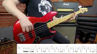 Billie Eilish - Bad Guy (bass cover) (play-along with tabs)