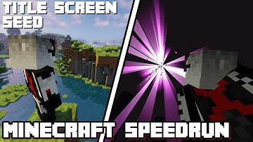I Speedran the MINECRAFT TITLE SCREEN SEED