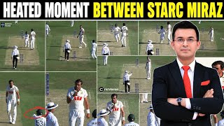 Heated Moment Between Mitchell Starc And Mehidy Hasan Miraz Sparks Tension During Aus vs Ban | 