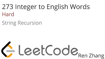 Leetcode 273 Integer to English Words