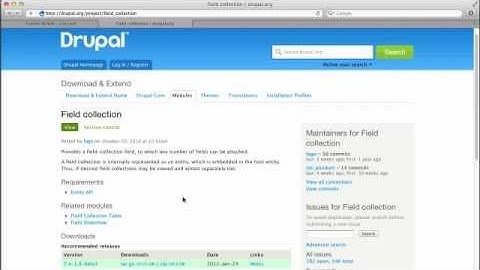 Using Field Collection In Drupal 7