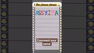 Assyifa🧬name ka simple logo design #shortsvideo #trendingshorts By Ravi 💯