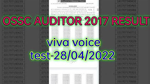 OSSC//Auditor,results,2017//check your Roll no, result#psstudytutorial//ossc//
