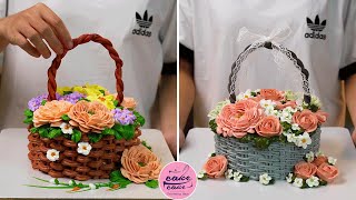 My Favorite Flower Basket Cake Designs For Cake Lovers | Amazing Flower Basket Cake Tutorials by Cake Cake 15,674 views 7 months ago 8 minutes, 55 seconds