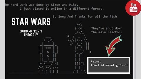 Watch STAR WARS in command prompt ||